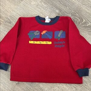 Carter's Red Long Sleeve Fleece Tee - Daddy's Helper